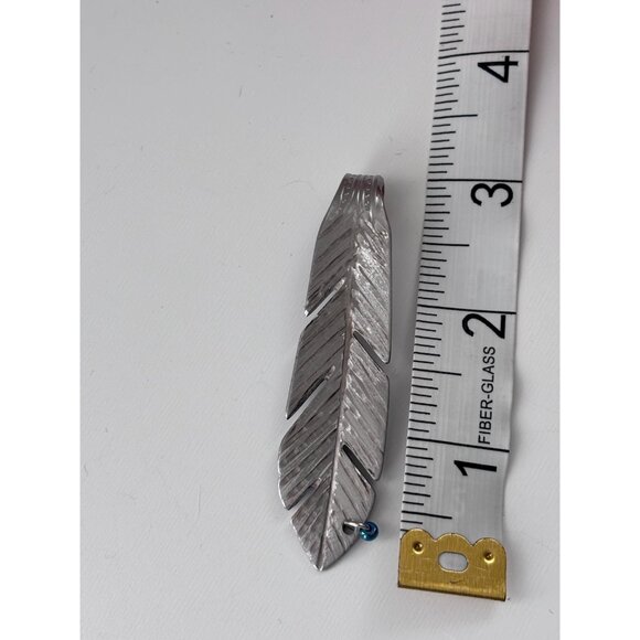 Up-cycled Silverware feather pendant bohemian necklace flatware jewelry - Picture 6 of 6